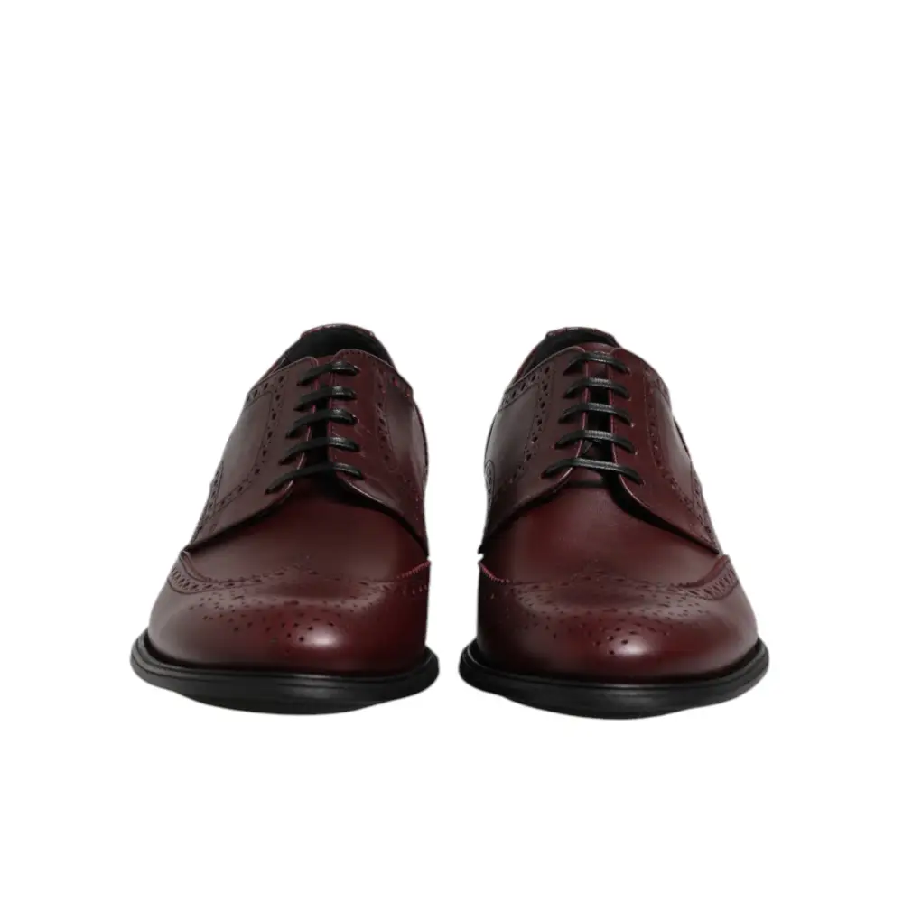 Dolce & Gabbana Braune Leder Schnürschuhe Derby Dress - EU42/US9