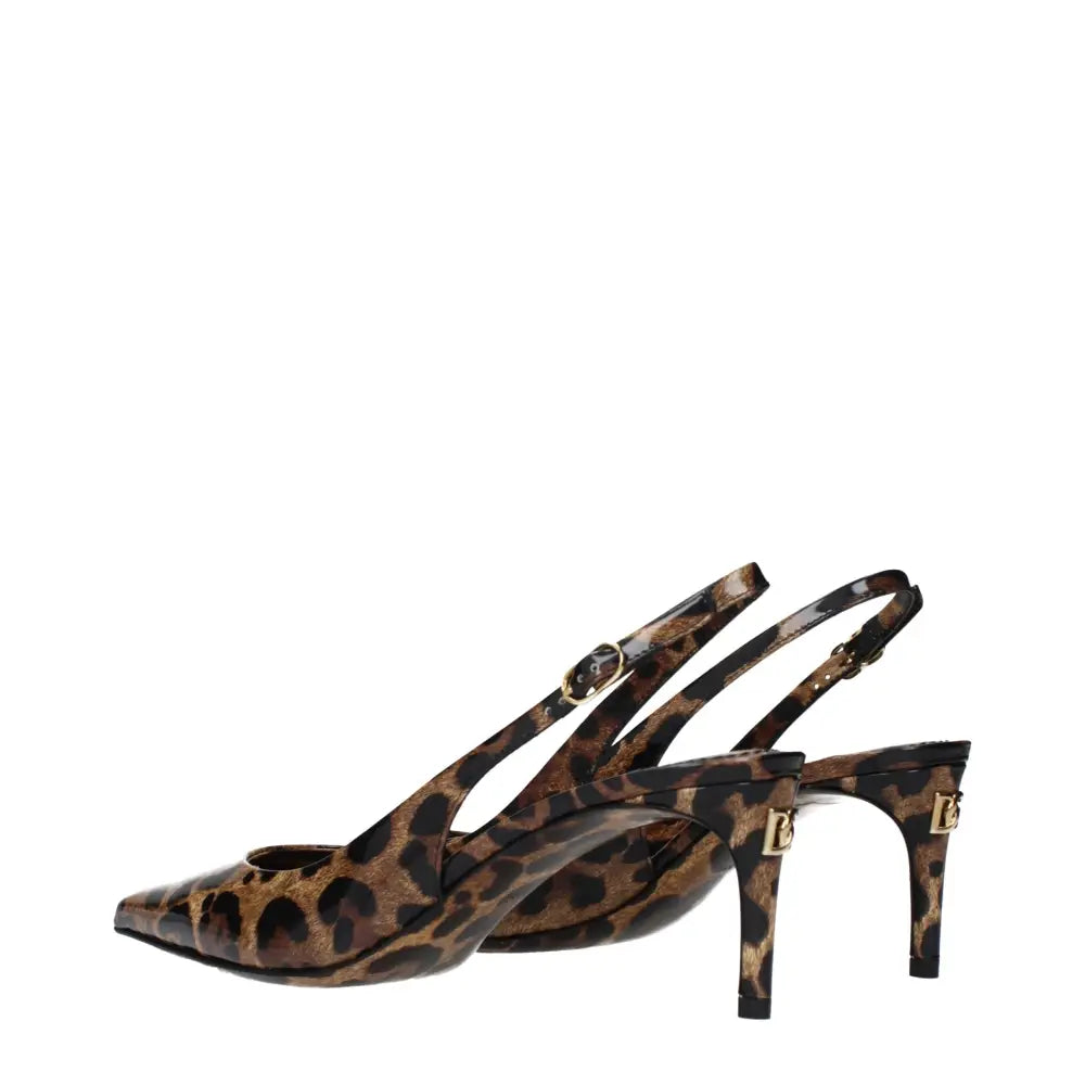Dolce & Gabbana Braune Leder-Stilettosandalen - EU36.5/US6.5