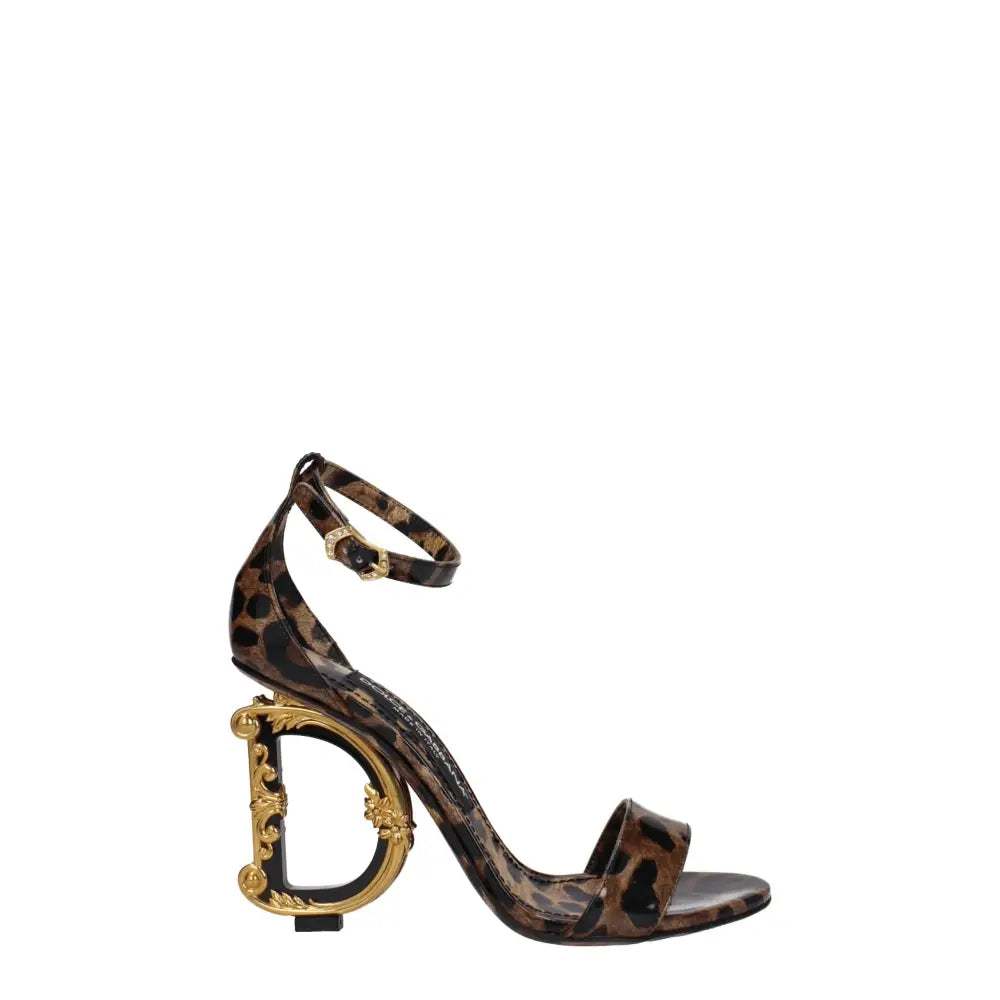 Dolce & Gabbana Braune Ledersandalen - EU39/US9