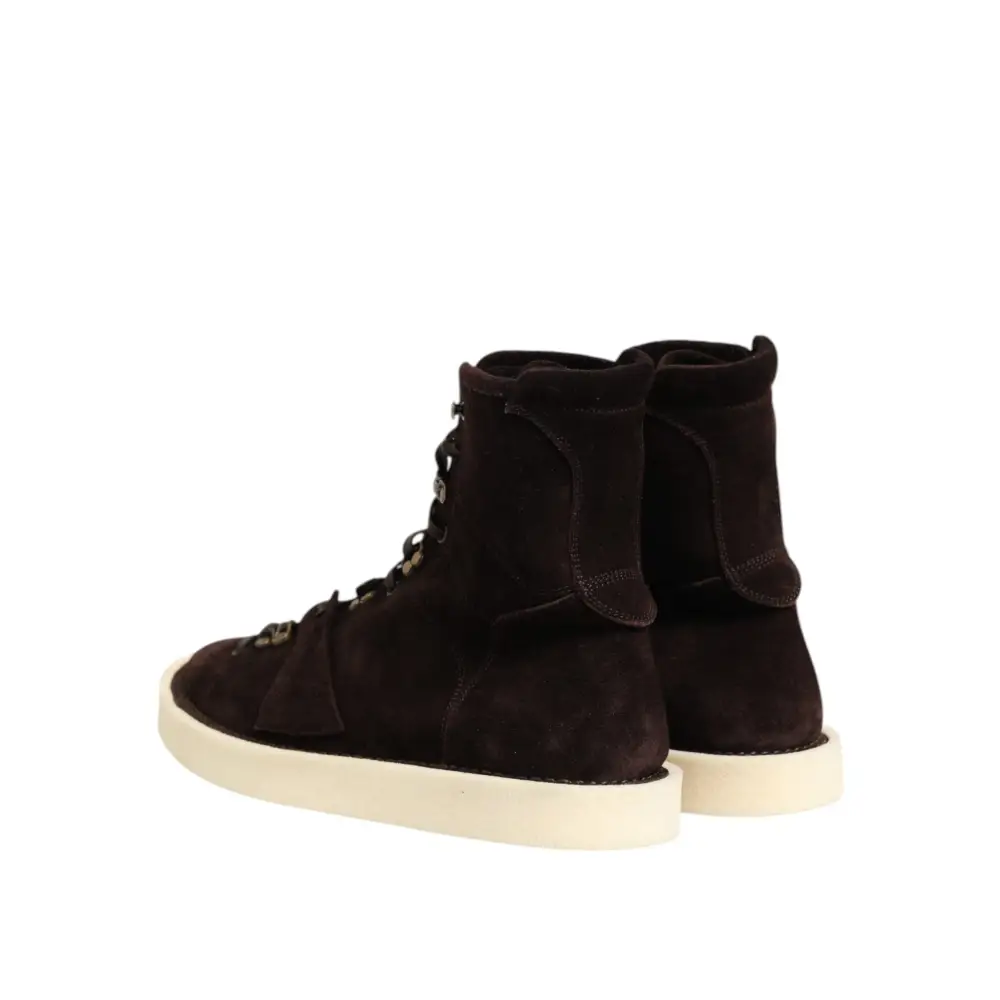 Dolce & Gabbana Braune Wildleder Schnürstiefel kurze Schuhe - EU44/US11