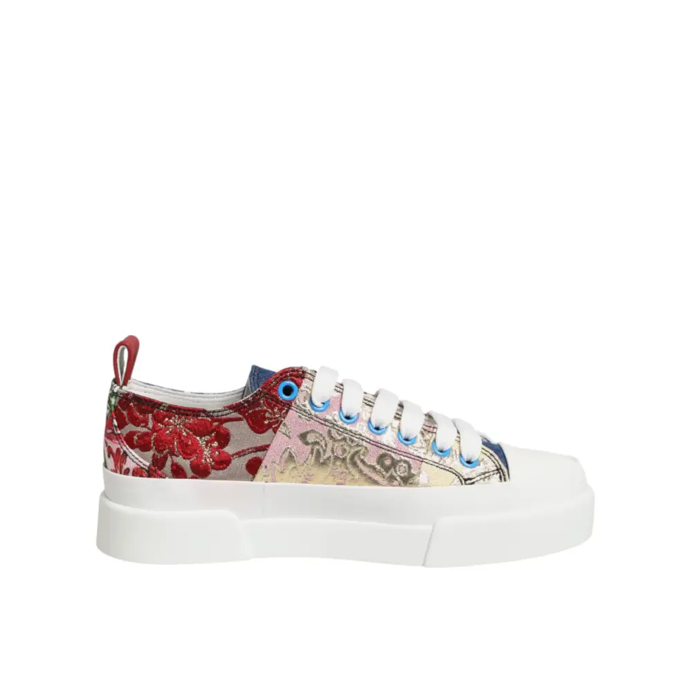 Dolce & Gabbana Bunte Patchwork-Sneakers mit niedrigem Schaft - EU35/US4.5