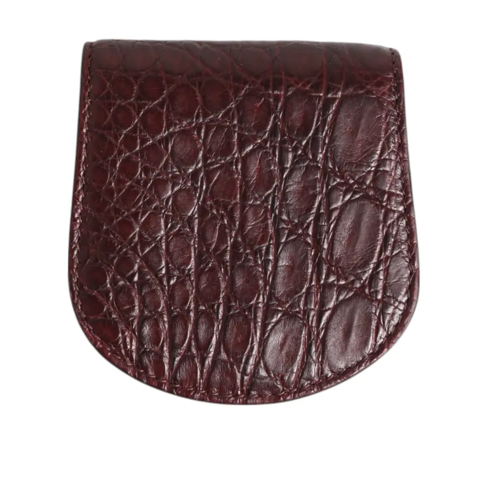 Dolce & Gabbana Burgunder Exotische Haut Münze Kondom Fall Halter Tasche Brieftasche