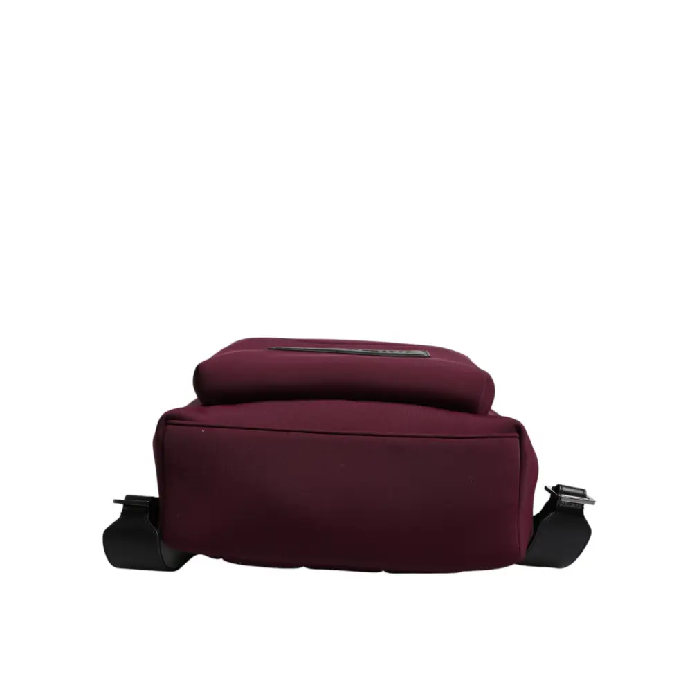 Dolce & Gabbana Burgunderrot Montreale Tecnico Textil Herren Rucksack Tasche