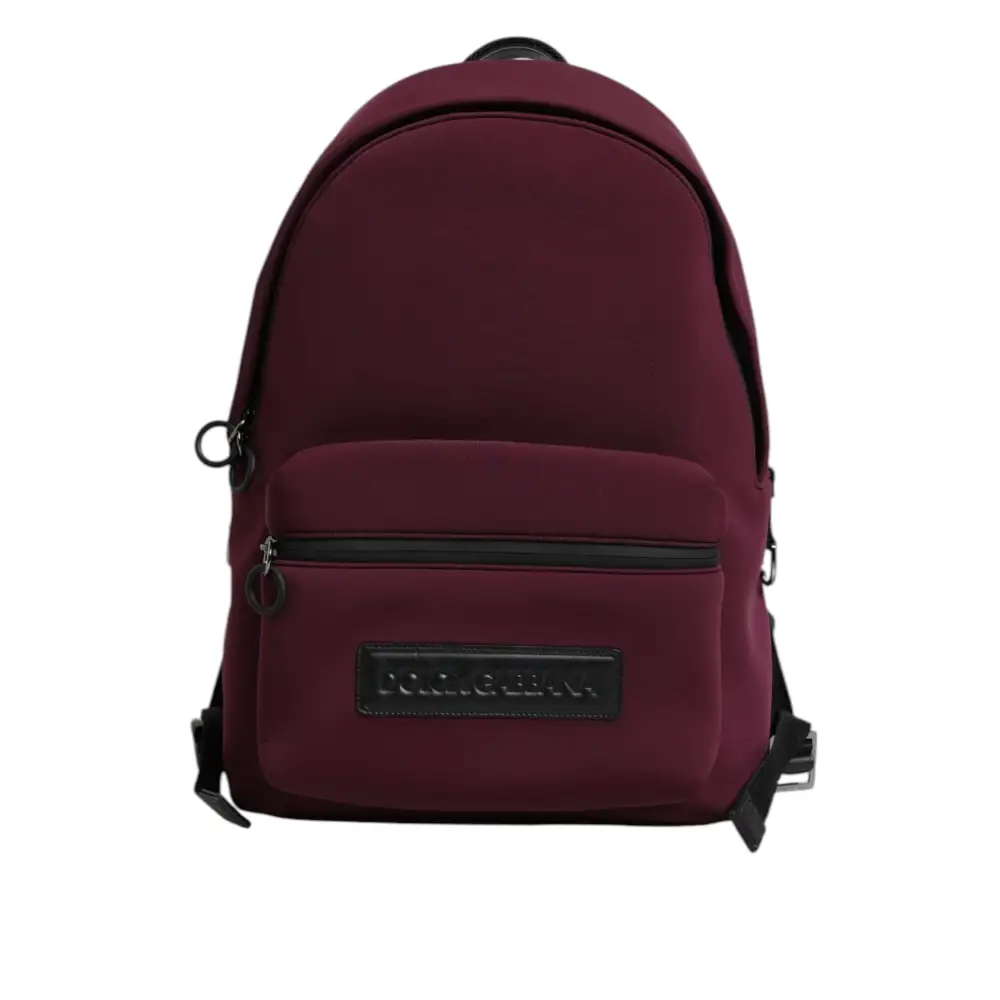 Dolce & Gabbana Burgunderrot Montreale Tecnico Textil Herren Rucksack Tasche