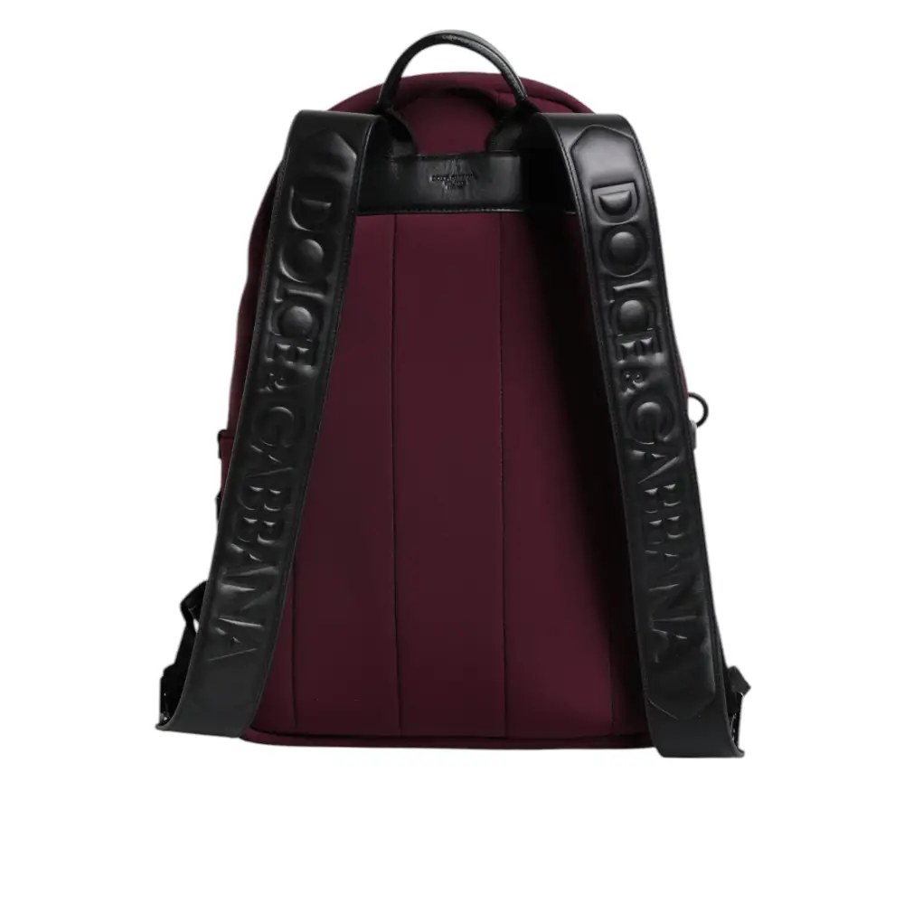 Dolce & Gabbana Burgunderrot Montreale Tecnico Textil Herren Rucksack Tasche