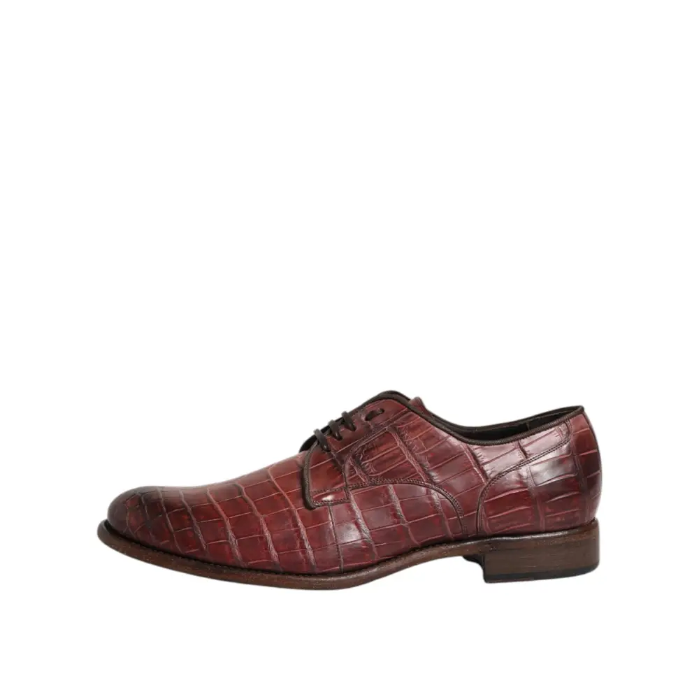 Dolce & Gabbana Burgundy Leder Schnürschuhe Derby Dress Schuhe - EU43/US10