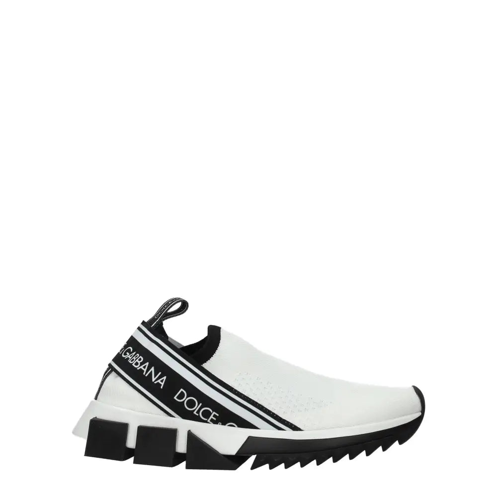 Dolce & Gabbana Chunky Sneakers aus weißem Stoff