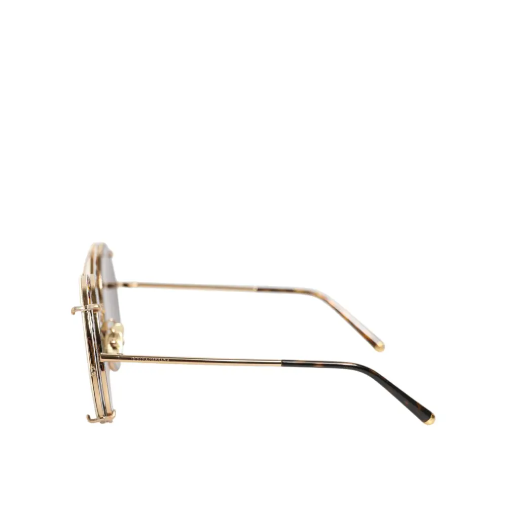 Dolce & Gabbana DG2198 Braune Leopard Print Gradient Runde Sonnenbrille