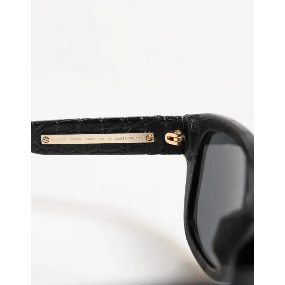 Dolce & Gabbana DG4177 Sonnenbrille mit Lederrahmen und getönten Gläsern