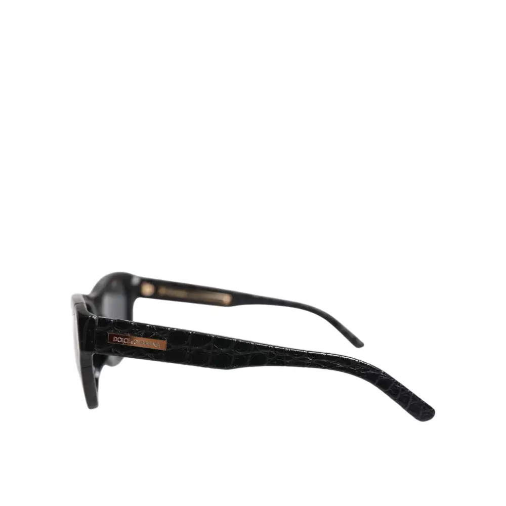 Dolce & Gabbana DG4177 Sonnenbrille mit Lederrahmen und getönten Gläsern