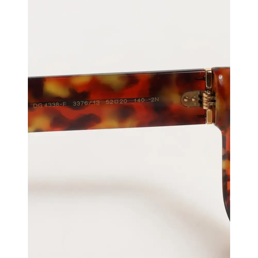 Dolce & Gabbana DG4338F Havana-Braun Vollrand-Sonnenbrille mit runden Gläsern