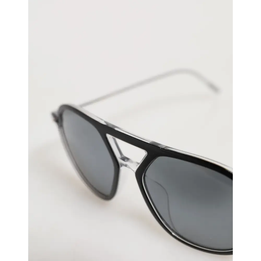 Dolce & Gabbana DG4343F Schwarzer Acetatrahmen Pilot Shades Sonnenbrille