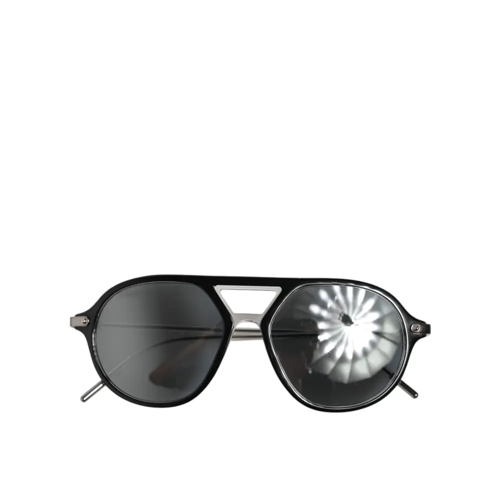 Dolce & Gabbana DG4343F Schwarzer Acetatrahmen Pilot Shades Sonnenbrille