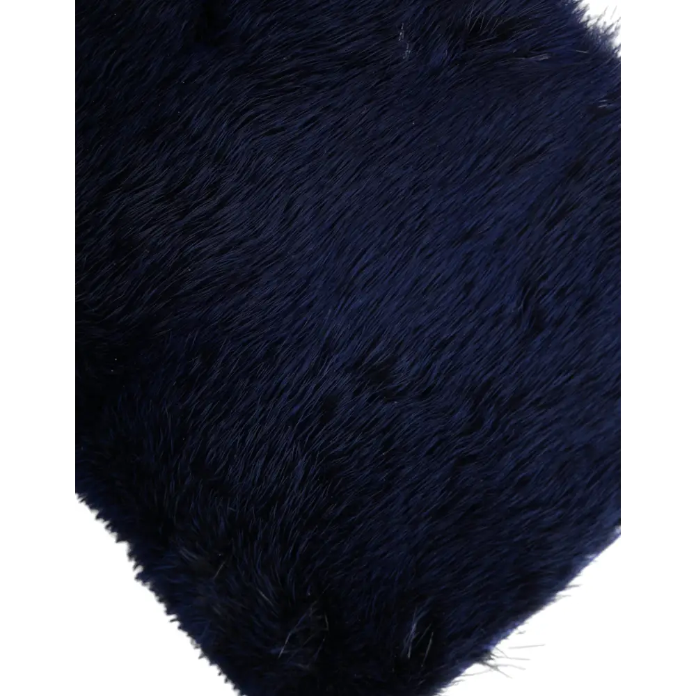 Dolce & Gabbana Dunkelblau Pelz Ayers Lily Twist Crossbody Umhängetasche