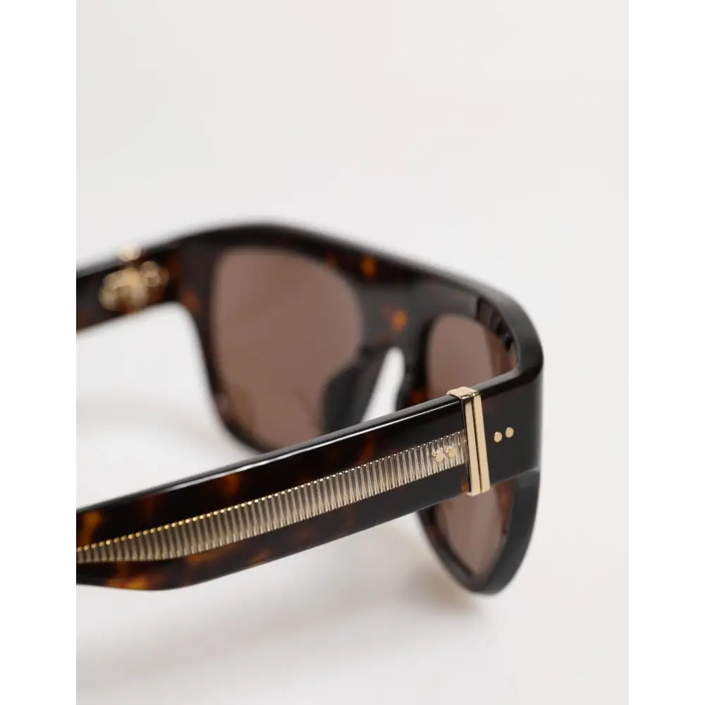 Dolce & Gabbana Dunkelbraune Havanna DG4398F Quadratische Brillenfassung Sonnenbrille