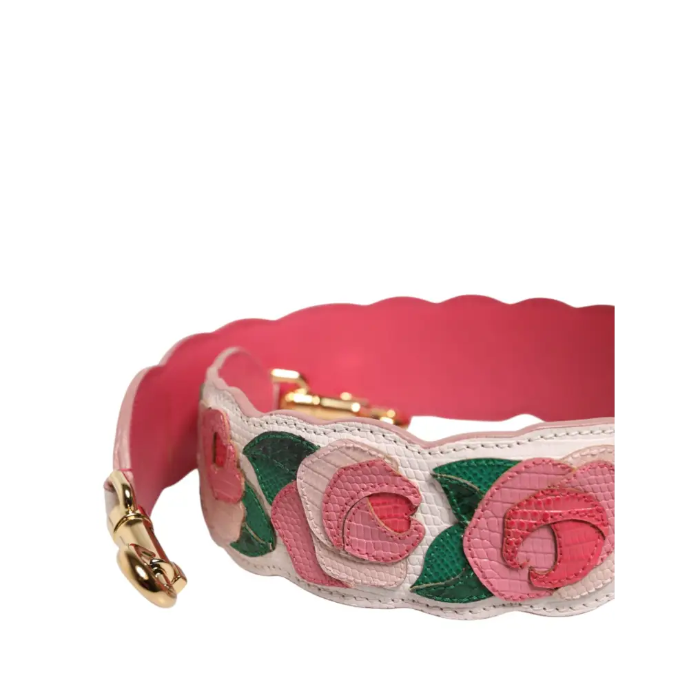 Dolce & Gabbana Florale Kalbsleder-Schultergurt für Taschen