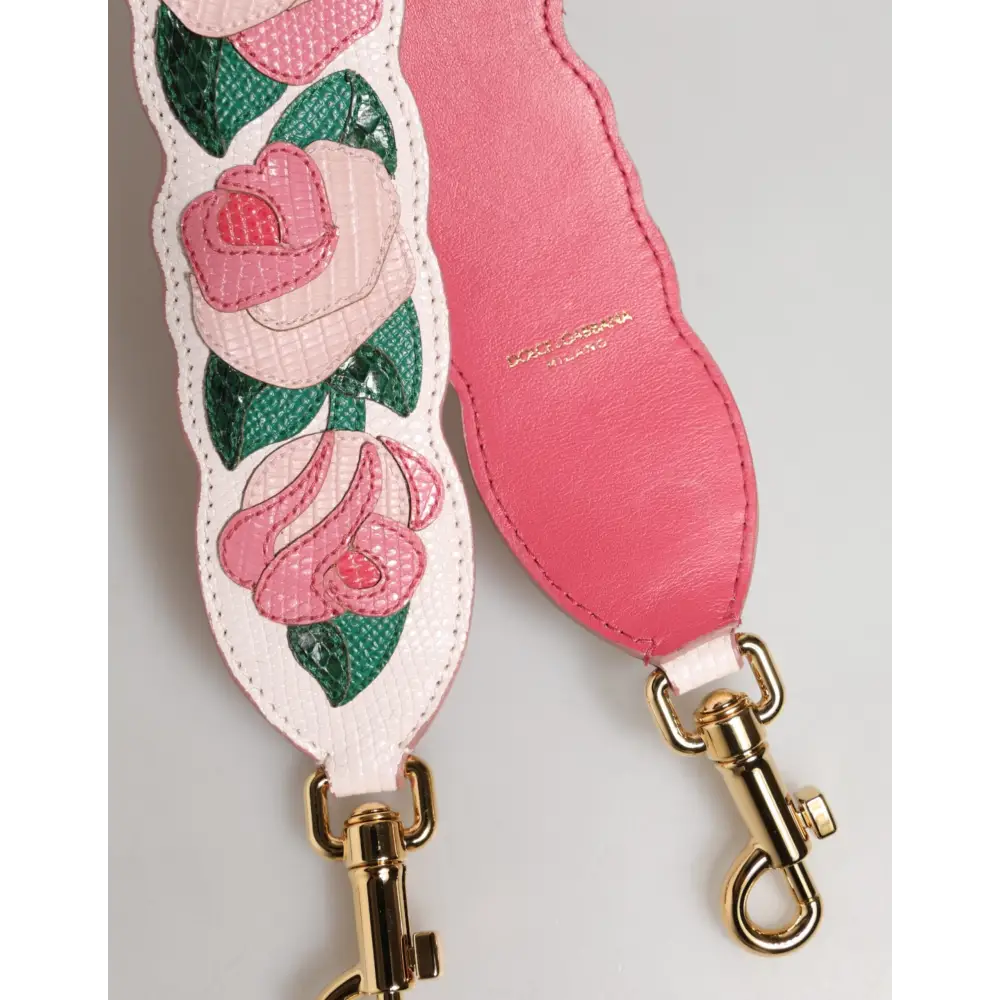 Dolce & Gabbana Florale Kalbsleder-Schultergurt für Taschen