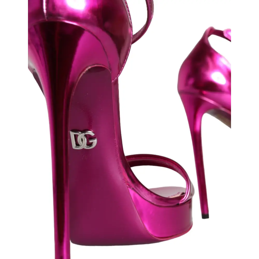 Dolce & Gabbana Fuchsia KEIRA Heels Riemchensandalen Schuhe - EU37/US6.5