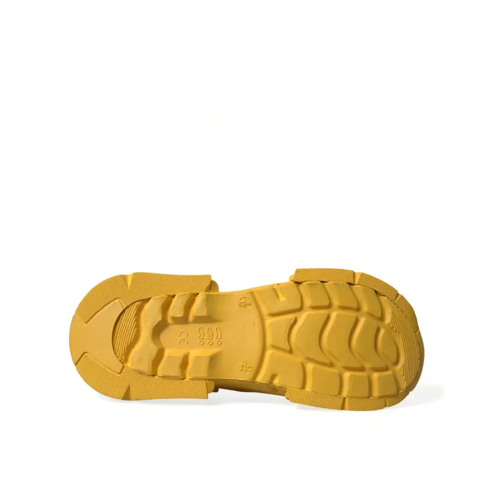 Dolce & Gabbana Gelb Grün Gummi Clogs Männer Pantoffeln Männer Schuhe - EU44/US11