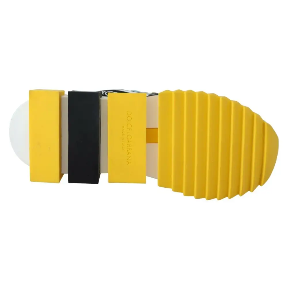 Dolce & Gabbana Gelb Multicolor Kristalle Turnschuhe Schuhe - EU36/US5.5