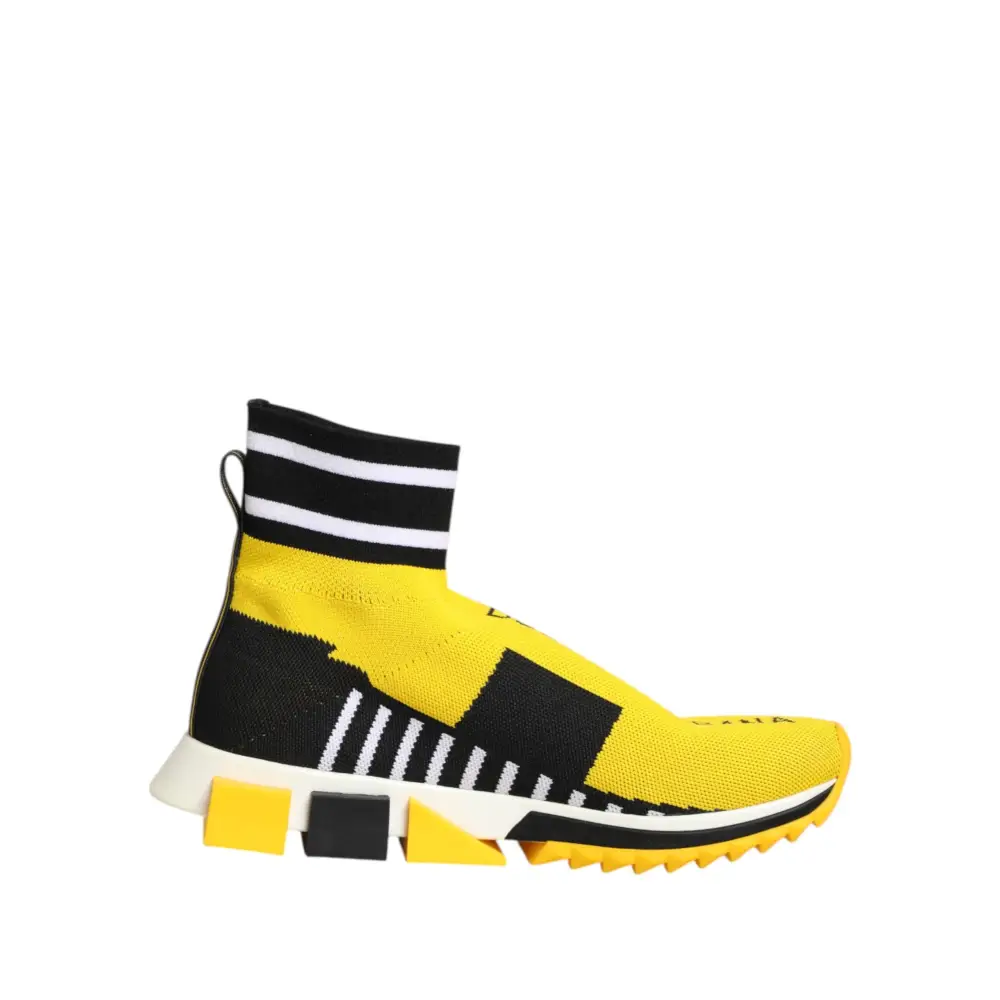 Dolce & Gabbana Gelb Schwarz Sorrento Socken Sneakers Schuhe