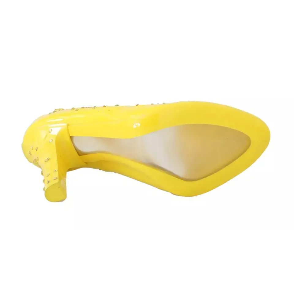 Dolce & Gabbana Gelbe Crystal Heels CINDERELLA Schuhe - EU37.5/US7