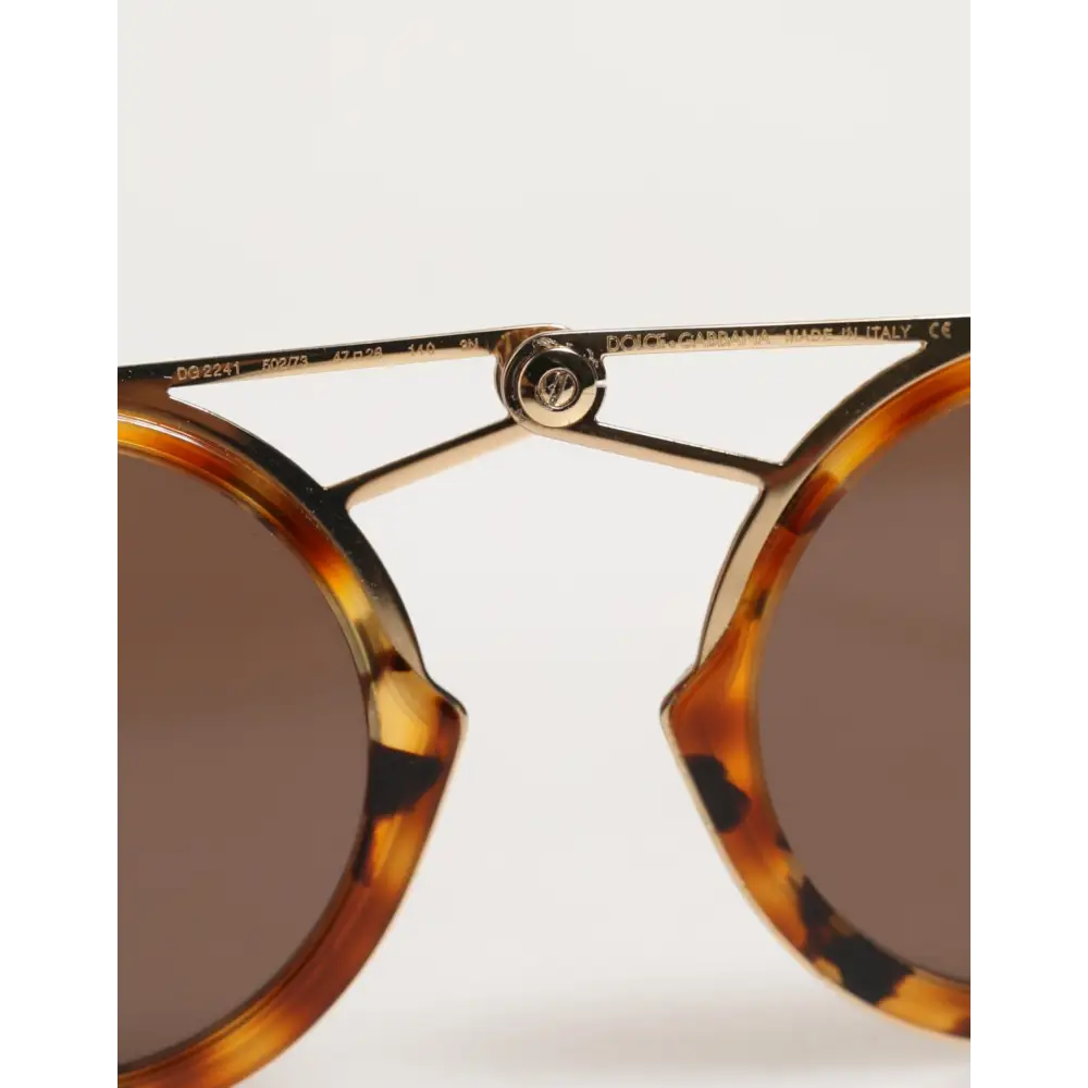 Dolce & Gabbana Gold Havana Rahmen DG Fatto A Mano Sonnenbrille