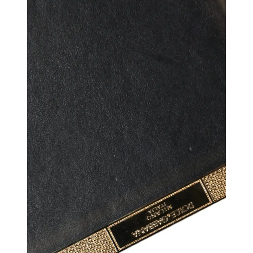 Dolce & Gabbana Gold Kristall Bifold Clutch Abend Party Frauen Geldbörse Tasche