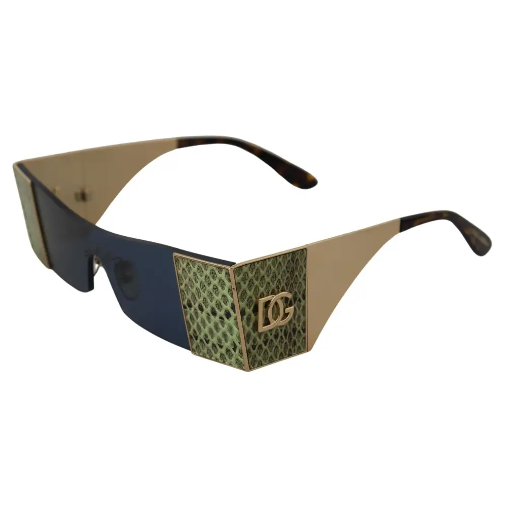 Dolce & Gabbana Gold Metall Rechteckige Sonnenbrille DG2263 Sonnenbrille
