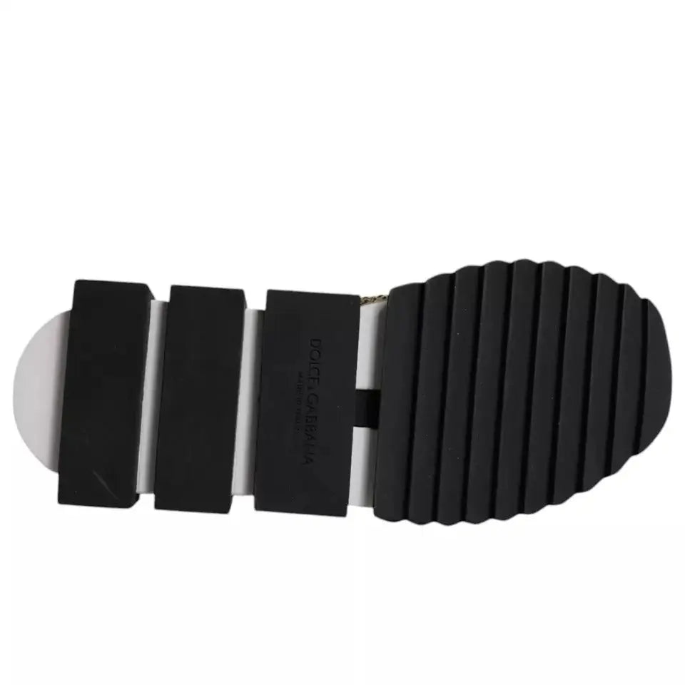 Dolce & Gabbana Gold Strass Sorrento Turnschuhe Schuhe - EU40.5/US7.5