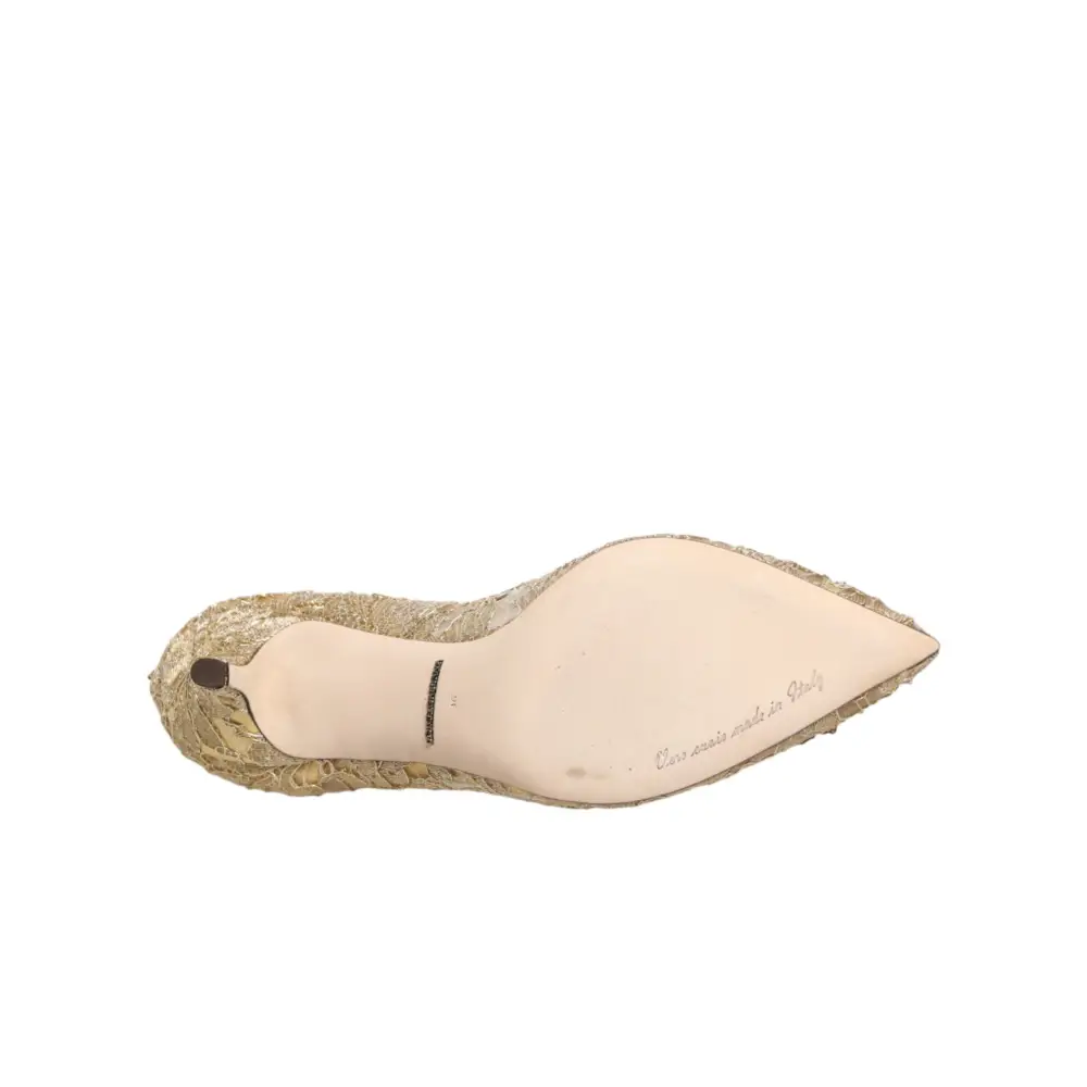 Dolce & Gabbana Goldene Taormina-Spitzen-DEVOTION-Pumps