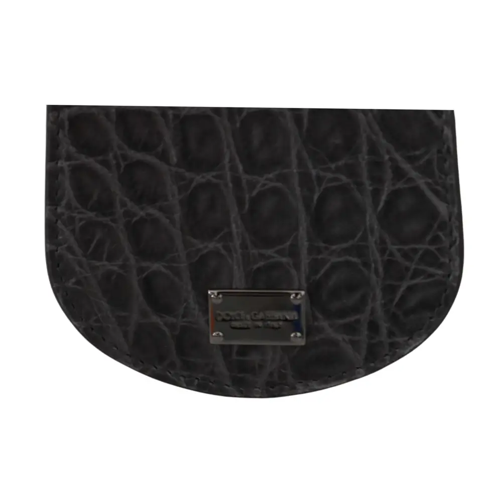 Dolce & Gabbana Graue exotische Haut Kondom Fall Halter Tasche Brieftasche
