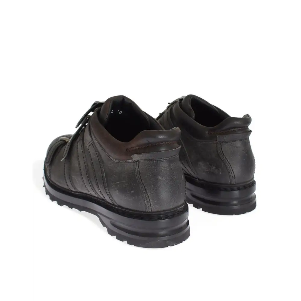 Dolce & Gabbana Graue Leder Knöchelriemen Schuhe Stiefel - EU39.5/US6.5