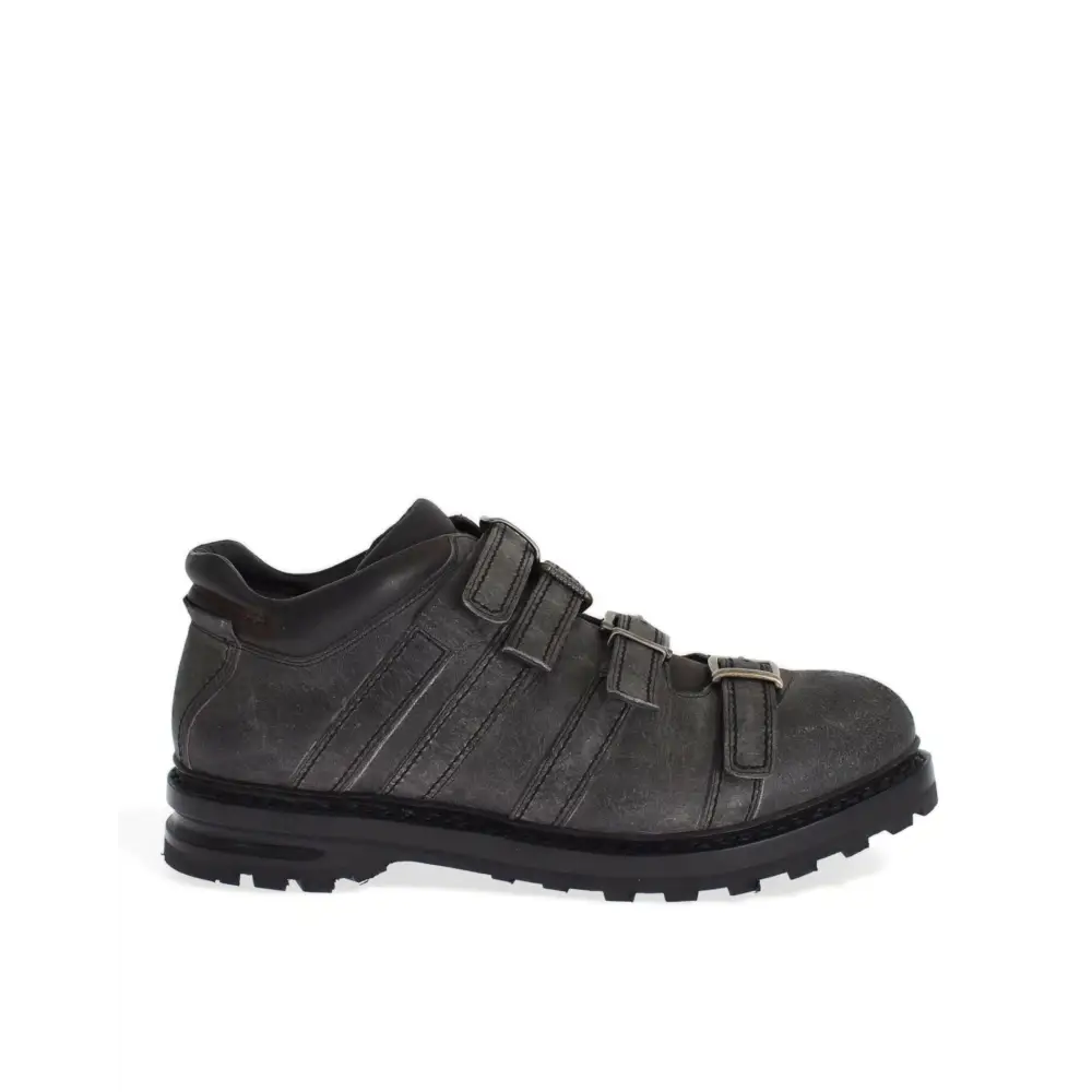 Dolce & Gabbana Graue Leder Knöchelriemen Schuhe Stiefel - EU39.5/US6.5