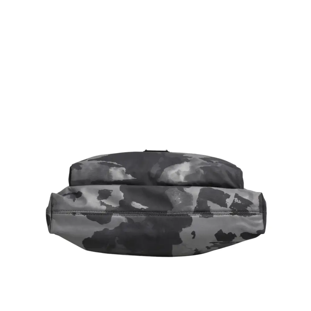 Dolce & Gabbana Graue Tarnfarben-Baumwolltasche mit mehreren Fächern Tote Bag