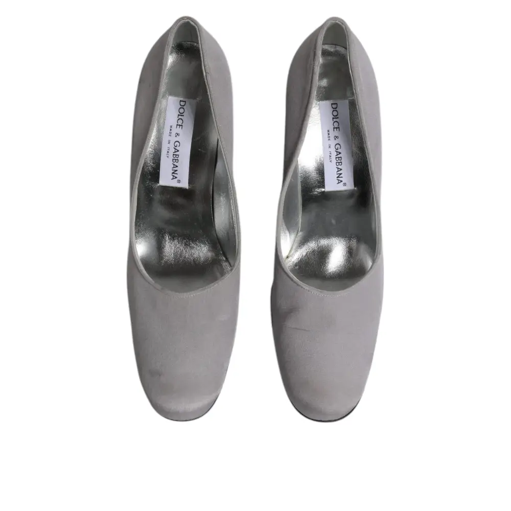 Dolce & Gabbana Graue Wildleder Leder Hochhackige Pumps Schuhe - EU40/US9.5