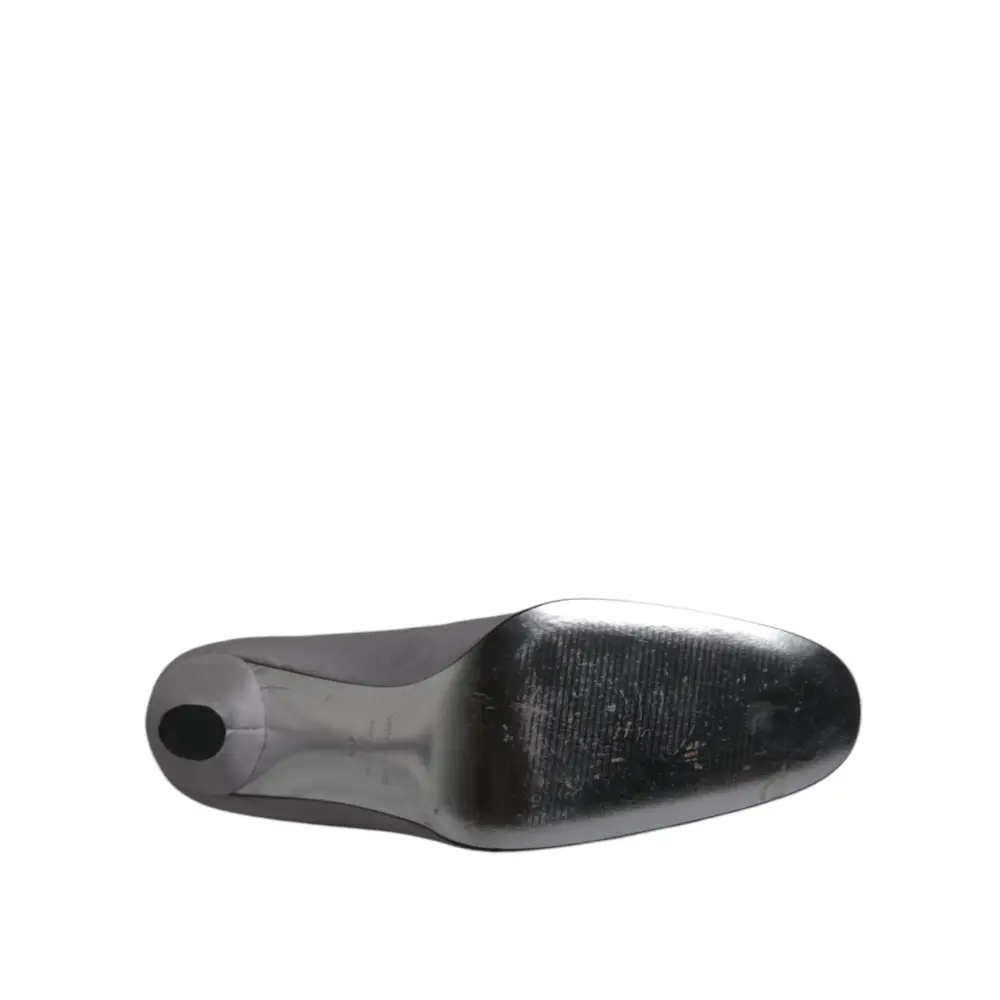 Dolce & Gabbana Graue Wildleder Leder Hochhackige Pumps Schuhe - EU40/US9.5