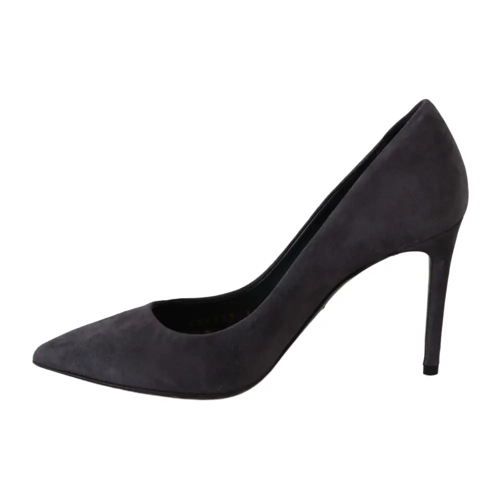 Dolce & Gabbana Graue Wildleder Leder Stiletto Schuhe Heels - EU40.5/US10