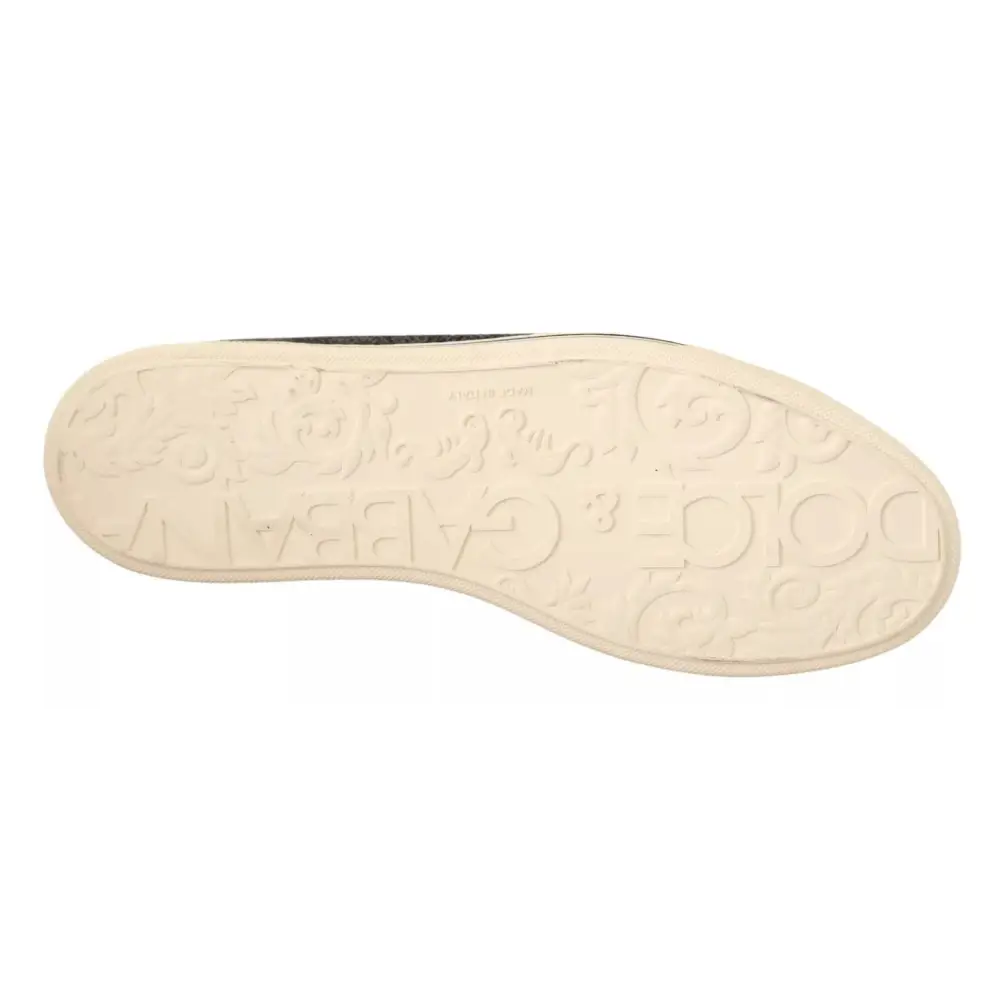 Dolce & Gabbana Graue Wolle Baumwolle Casual High Top Sneakers - EU44/US11