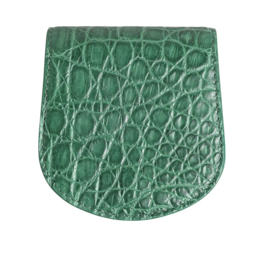 Dolce & Gabbana Grüne exotische Haut Münze Kondom Fall Halter Tasche Brieftasche