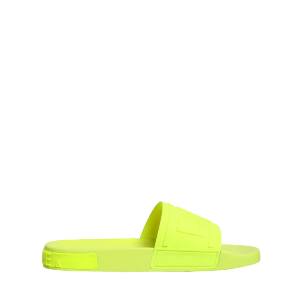 Dolce & Gabbana Grüne Gummisandalen für den Strand - EU44/US11