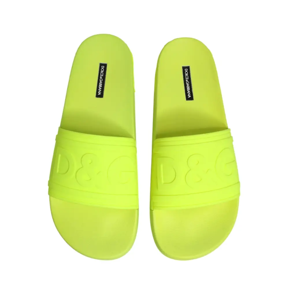 Dolce & Gabbana Grüne Gummisandalen für den Strand - EU44/US11