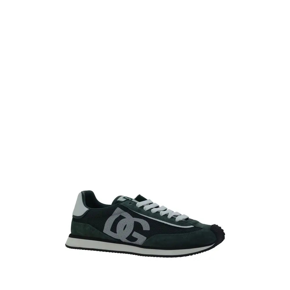 Dolce & Gabbana Grüne Kalbshaut Bos Taurus Sportschuhe - EU39/US6