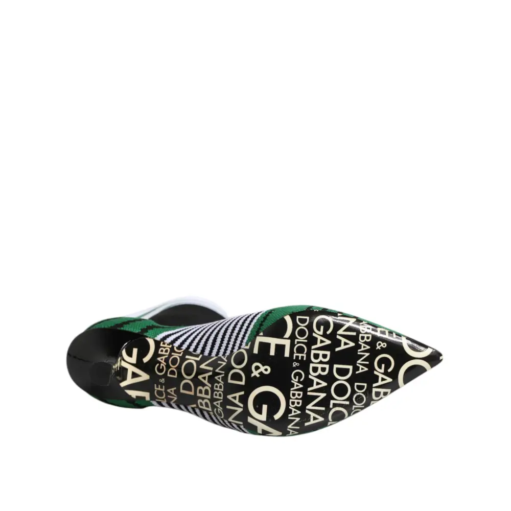Dolce & Gabbana Grüne Stretch Socke Stil Stiefeletten Schuhe - EU37.5/US7