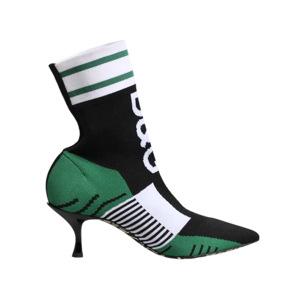 Dolce & Gabbana Grüne Stretch Socke Stil Stiefeletten Schuhe - EU37.5/US7