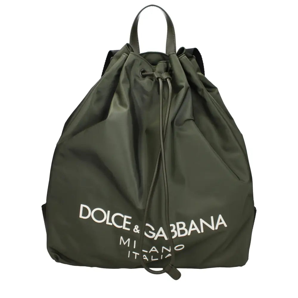 Dolce & Gabbana Grüner Nylon-Rucksack