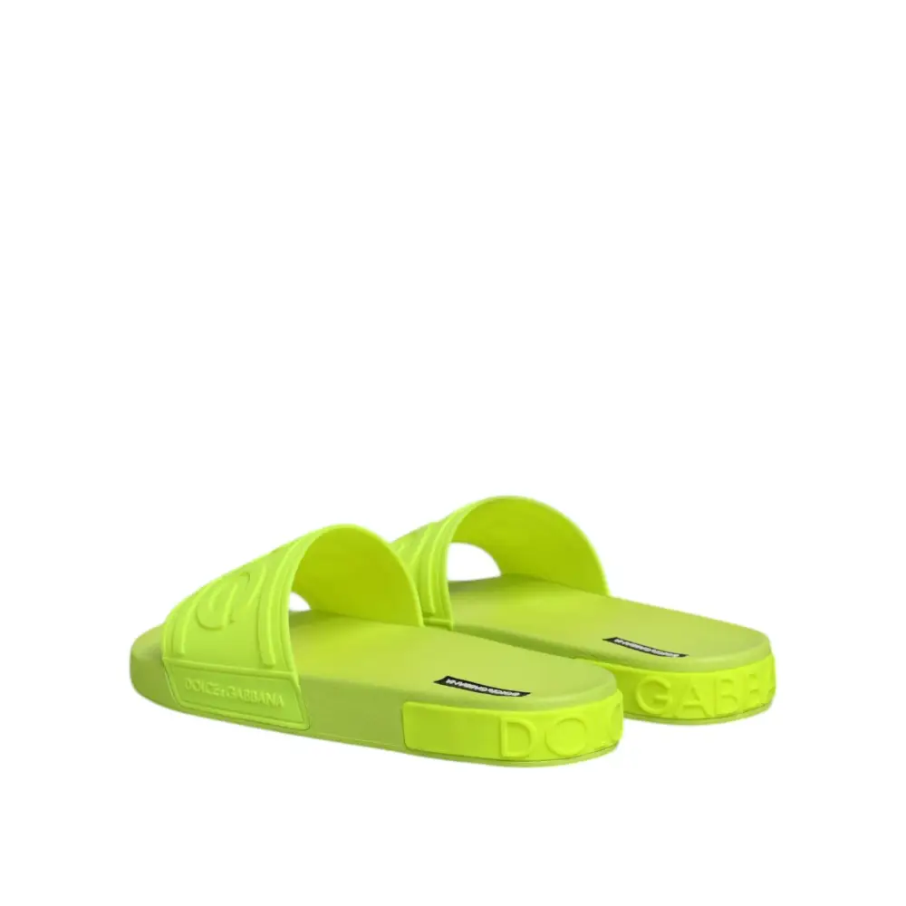 Dolce & Gabbana Gummirutschen Sandalen Strandbekleidung Schuhe grün - EU44/US11