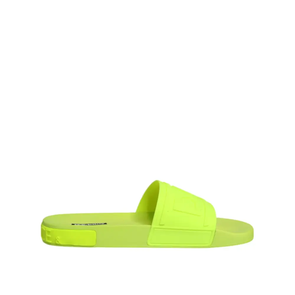 Dolce & Gabbana Gummirutschen Sandalen Strandbekleidung Schuhe grün - EU44/US11