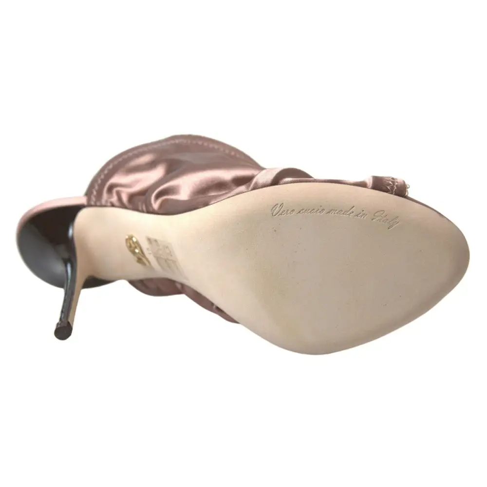 Dolce & Gabbana Hellbraune Slingback Stöckelschuhe mit Korsettverschluss - EU39/US8.5