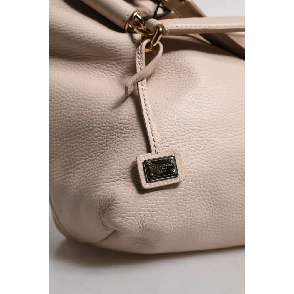 Dolce & Gabbana Hellrosa Hirschleder Logo-Plakette Tote Top Handle Bag